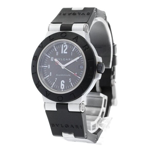 BVLGARI aluminum AL38TA Date black Dial Automatic Men's Watch